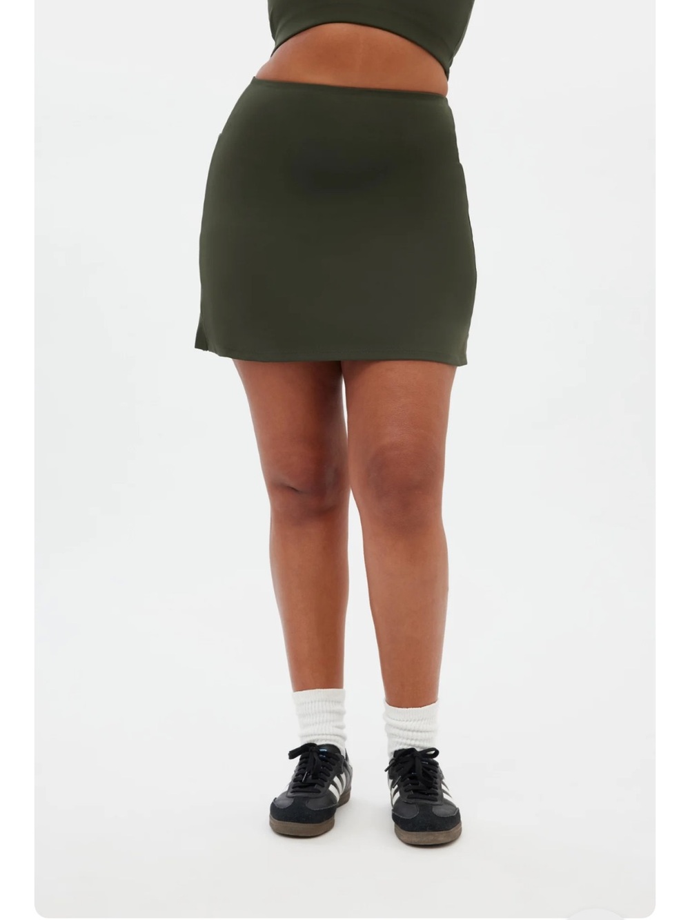 girlfriend collective Terrace green Exercise Skort